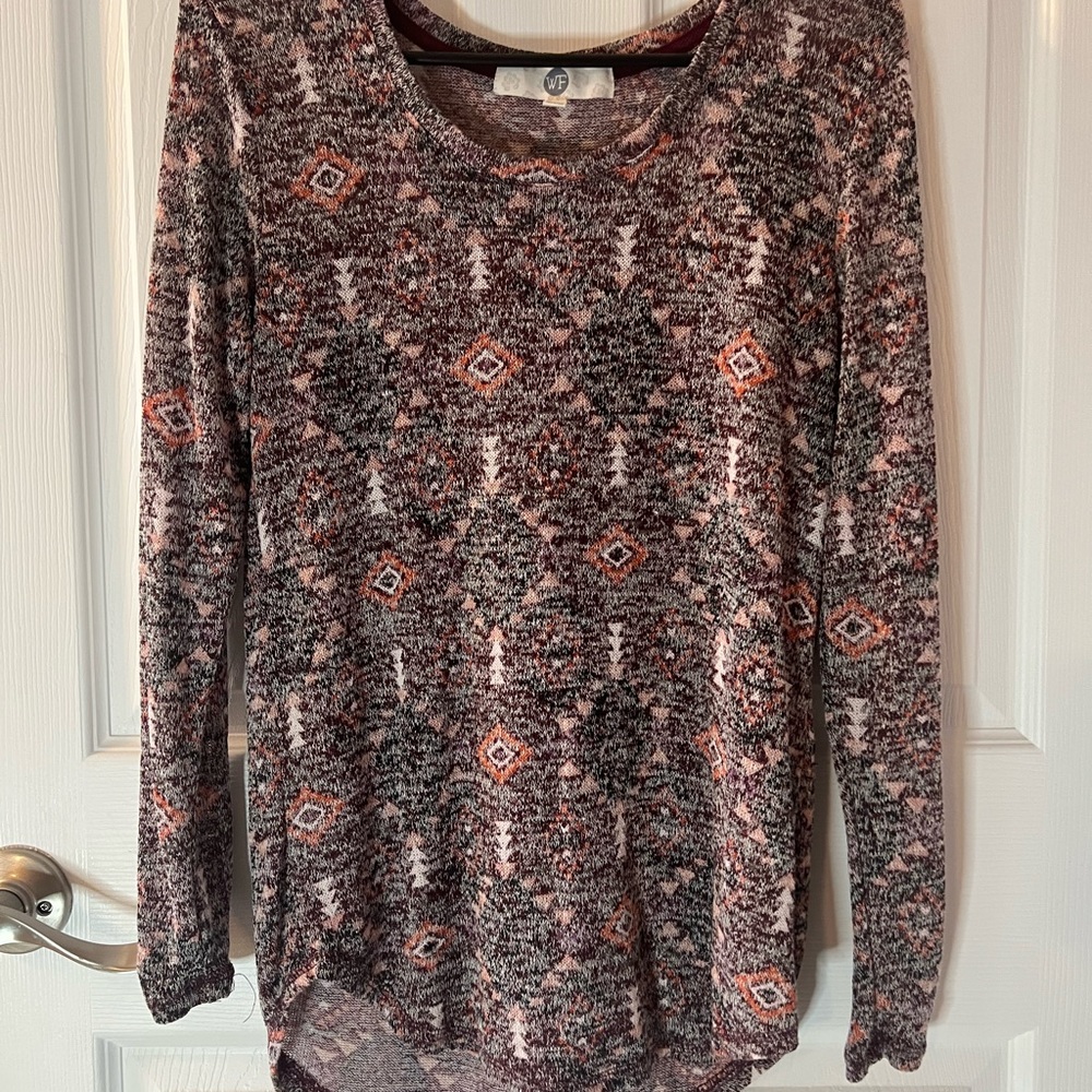 WF Women’s Soft & Stretchy Aztec Sweater XL